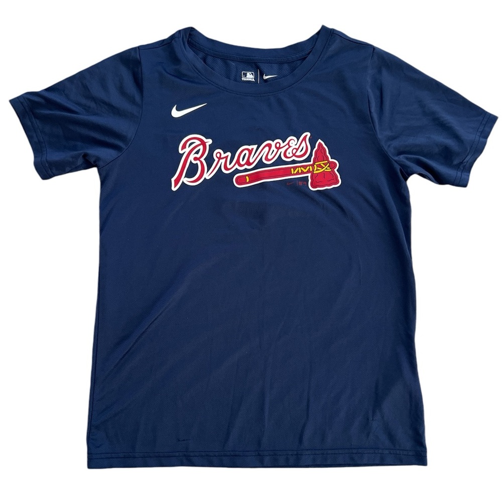 Atlanta Braves Nike Navy Dri-Fit T-Shirt Youth Large